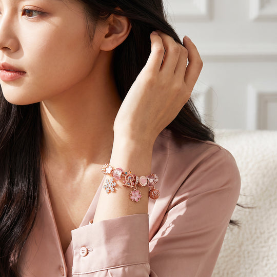 Whimsical Sakura Charm Bracelet | Luxe6782