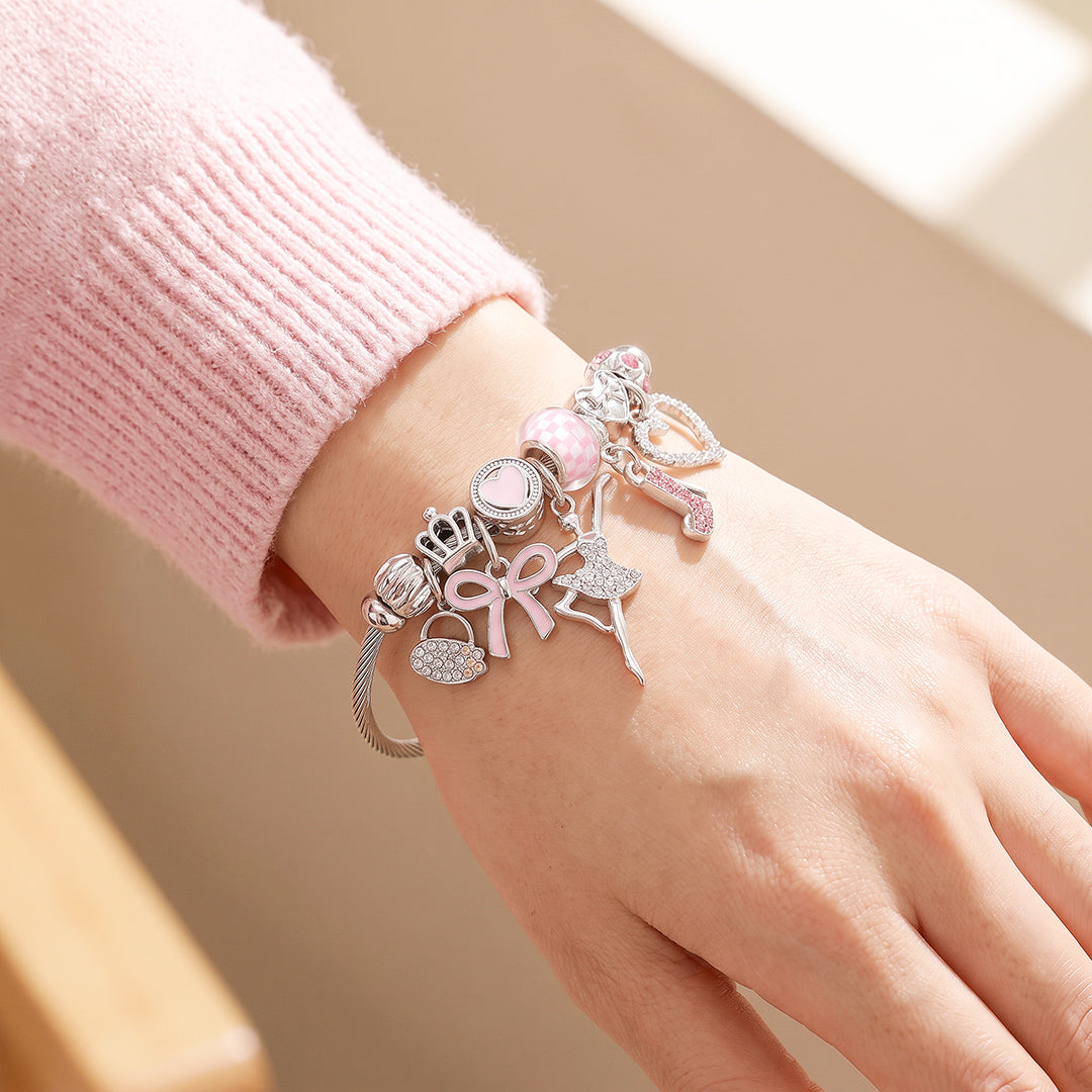 Ballerina Charm Cuff Bracelet | Luxe6784
