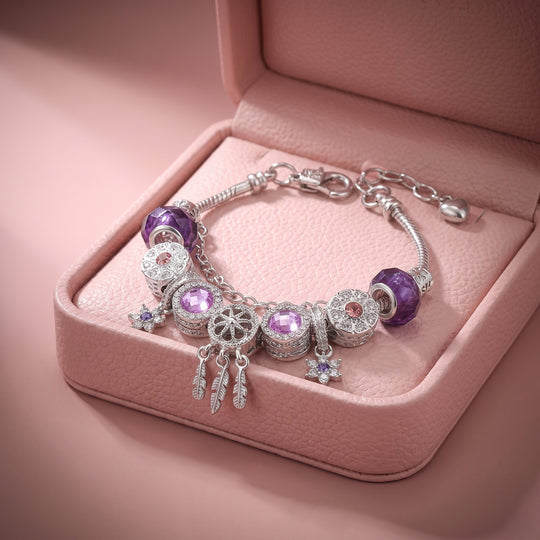 Dreamcatcher Feather Charm Bracelet | Luxe6786