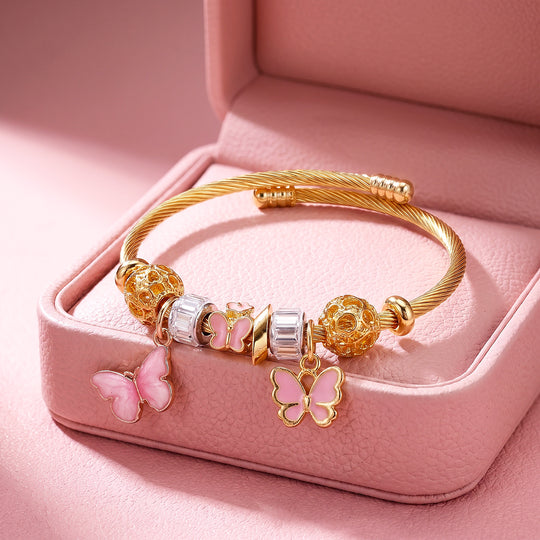 Butterfly Charm Cuff Bracelet | Luxe6788