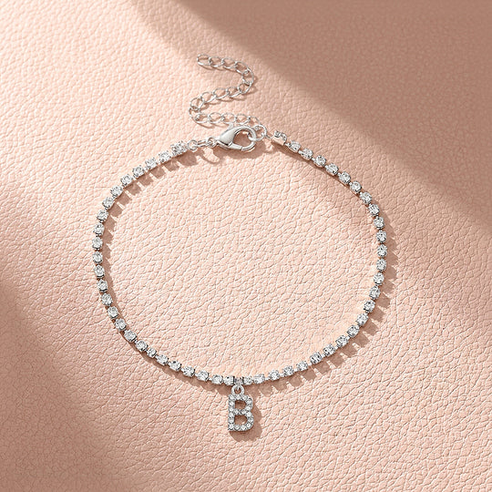 Customizable Initial Tennis | Anklet | Luxe9275