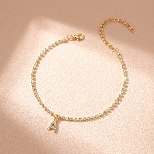 Customizable Initial Tennis | Anklet | Luxe9275
