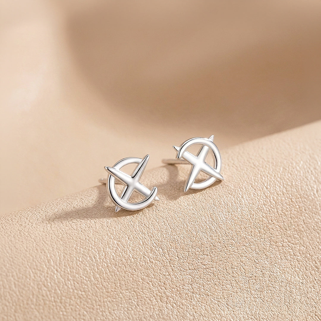 Crescent Compass Stud | Men&