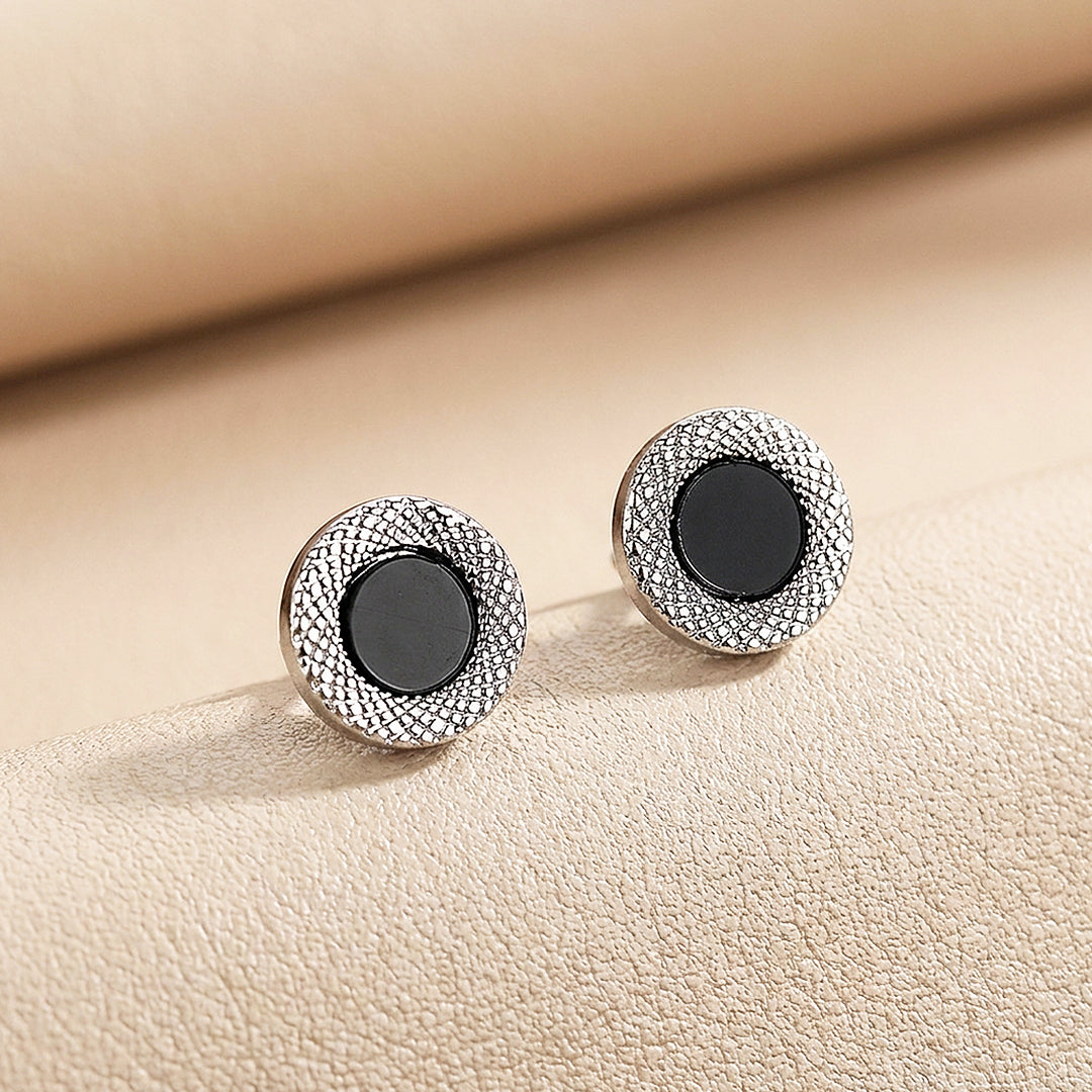 Textured Round Stud | Men&