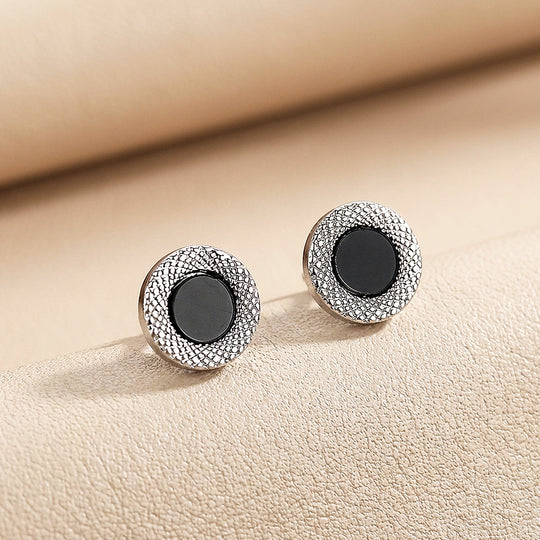 Textured Round Stud | Men&