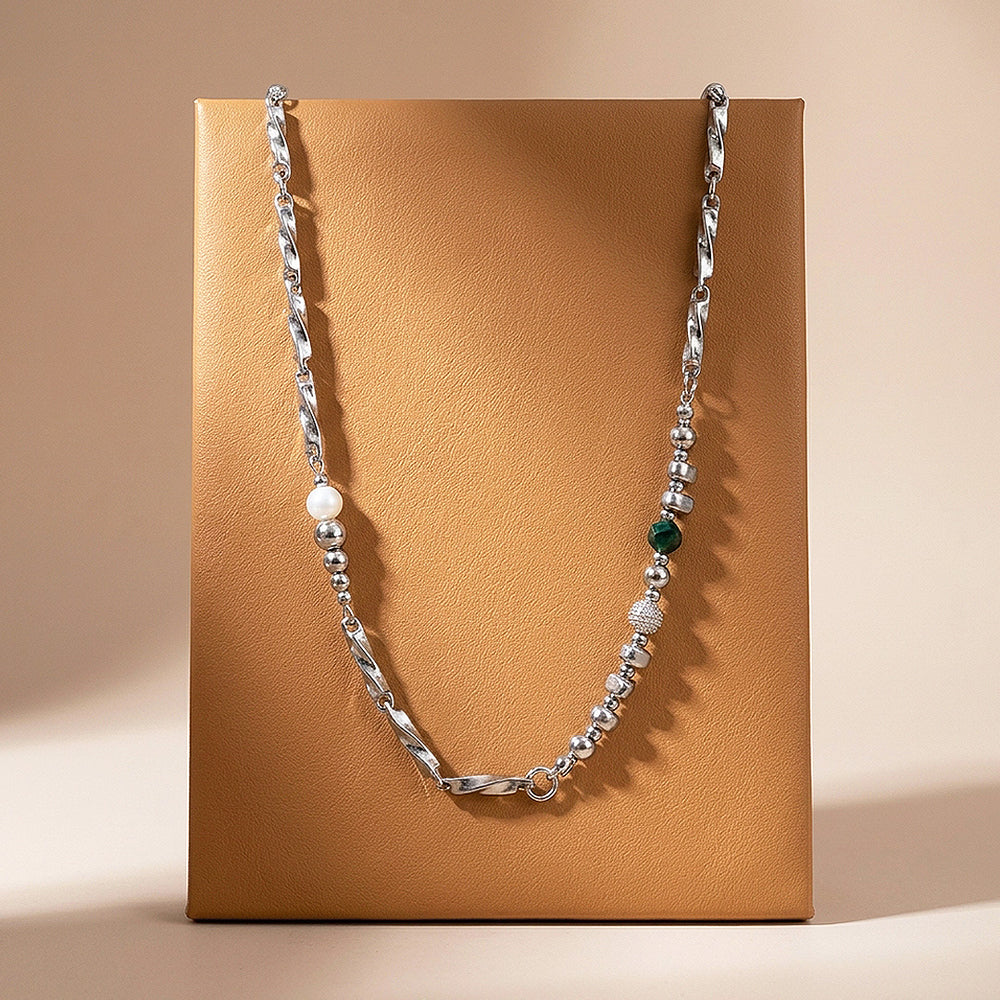 Mixed Bead & Bar Link | Men's Necklace | MN1086