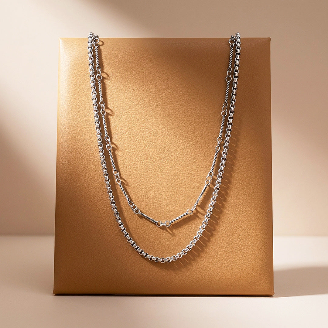 Layered Box &amp; Twisted Link | Men&