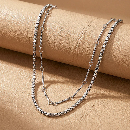 Layered Box &amp; Twisted Link | Men&