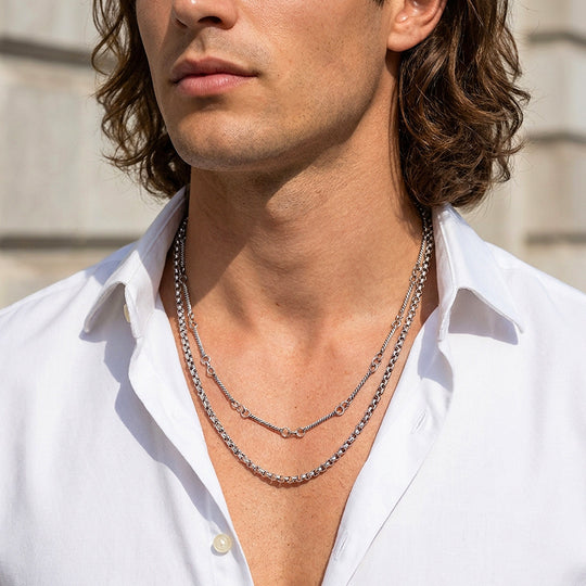 Layered Box &amp; Twisted Link | Men&