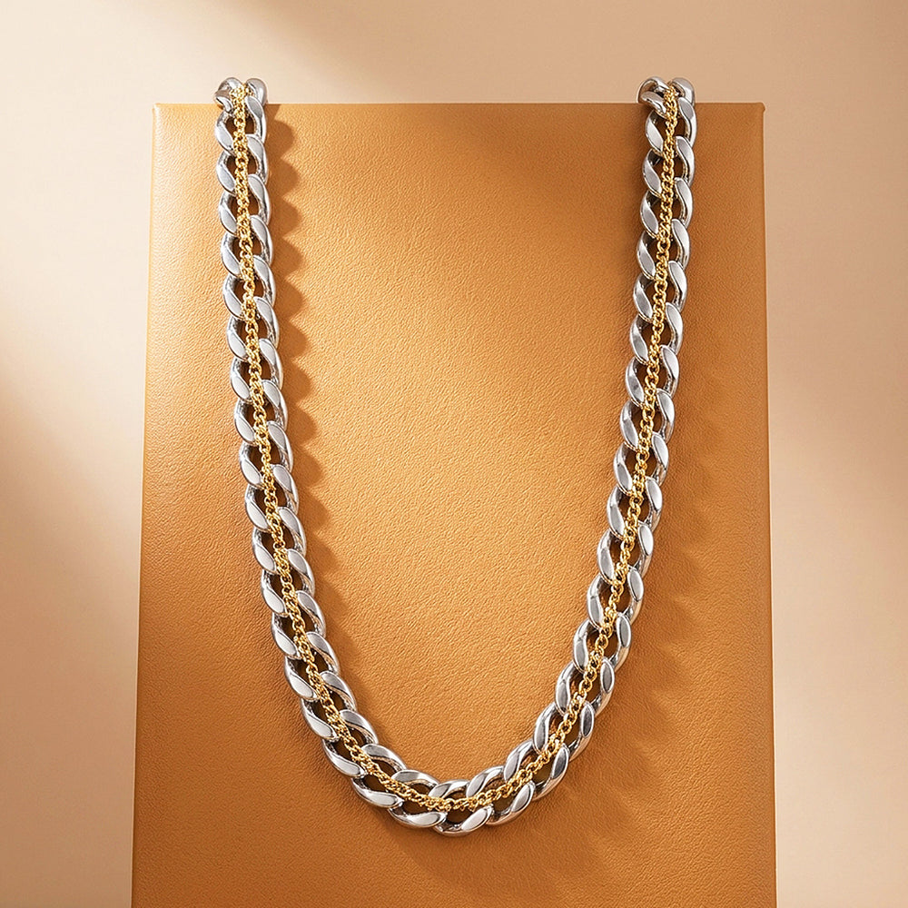 Two-Tone Cuban Link & Rope Chain | Men's Necklace | MN1091