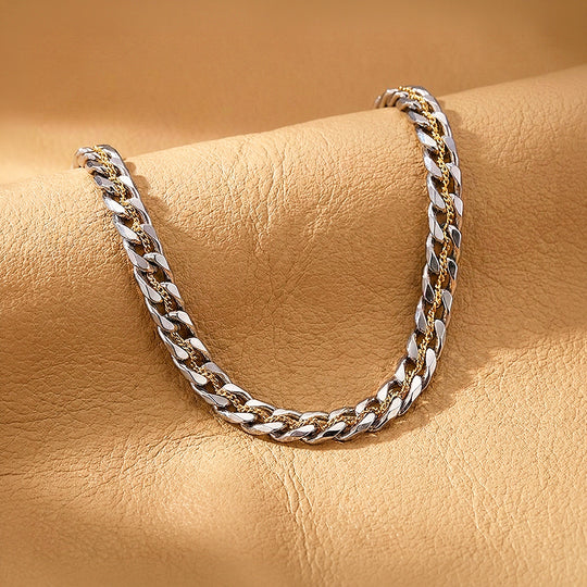 Two-Tone Cuban Link &amp; Rope Chain | Men&