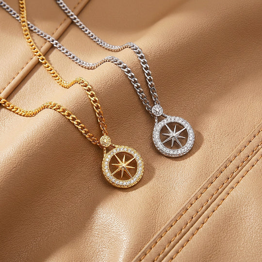 North Star Compass Pendant | Men&