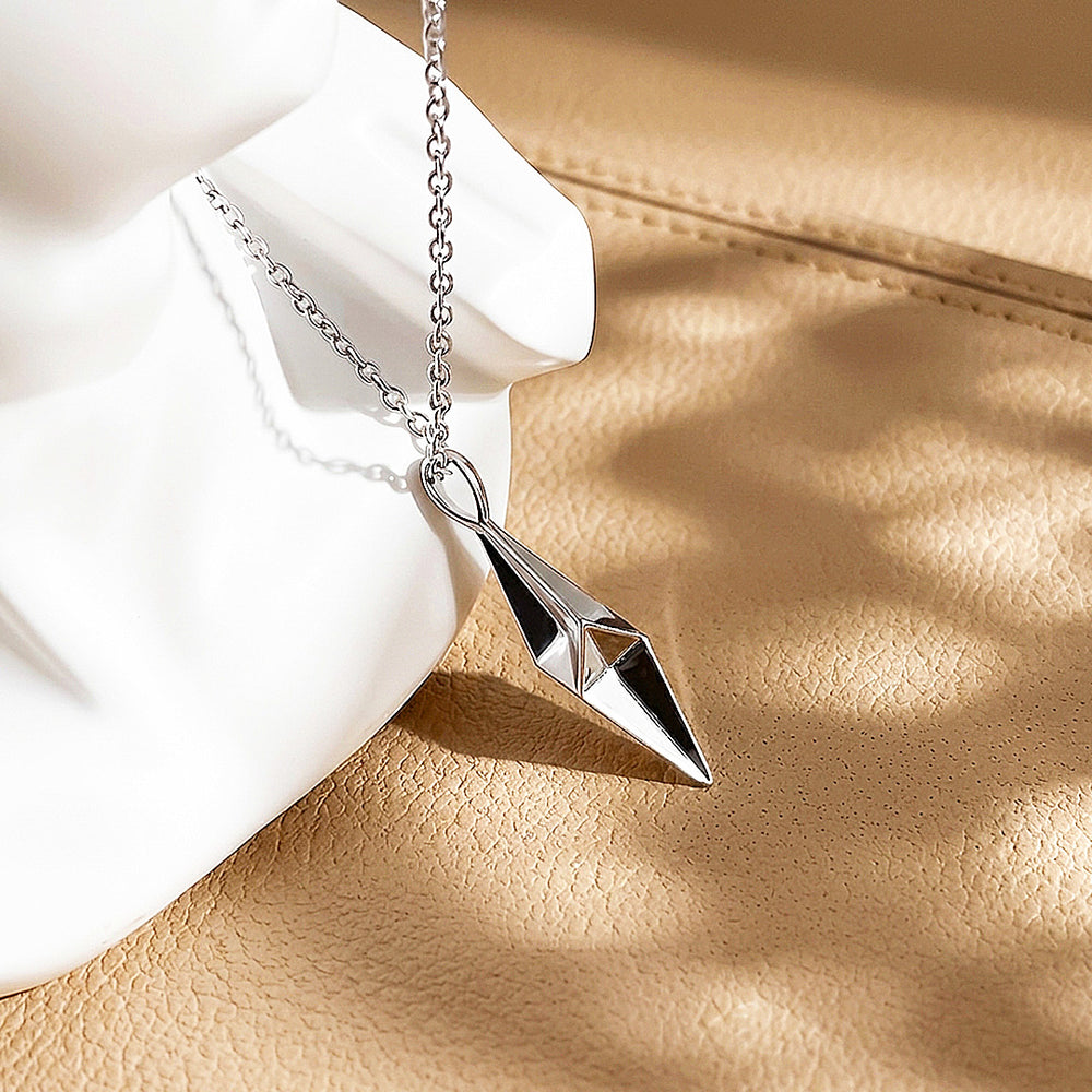 3D Geometric Diamond Pendant | Men's Necklace | MN1105
