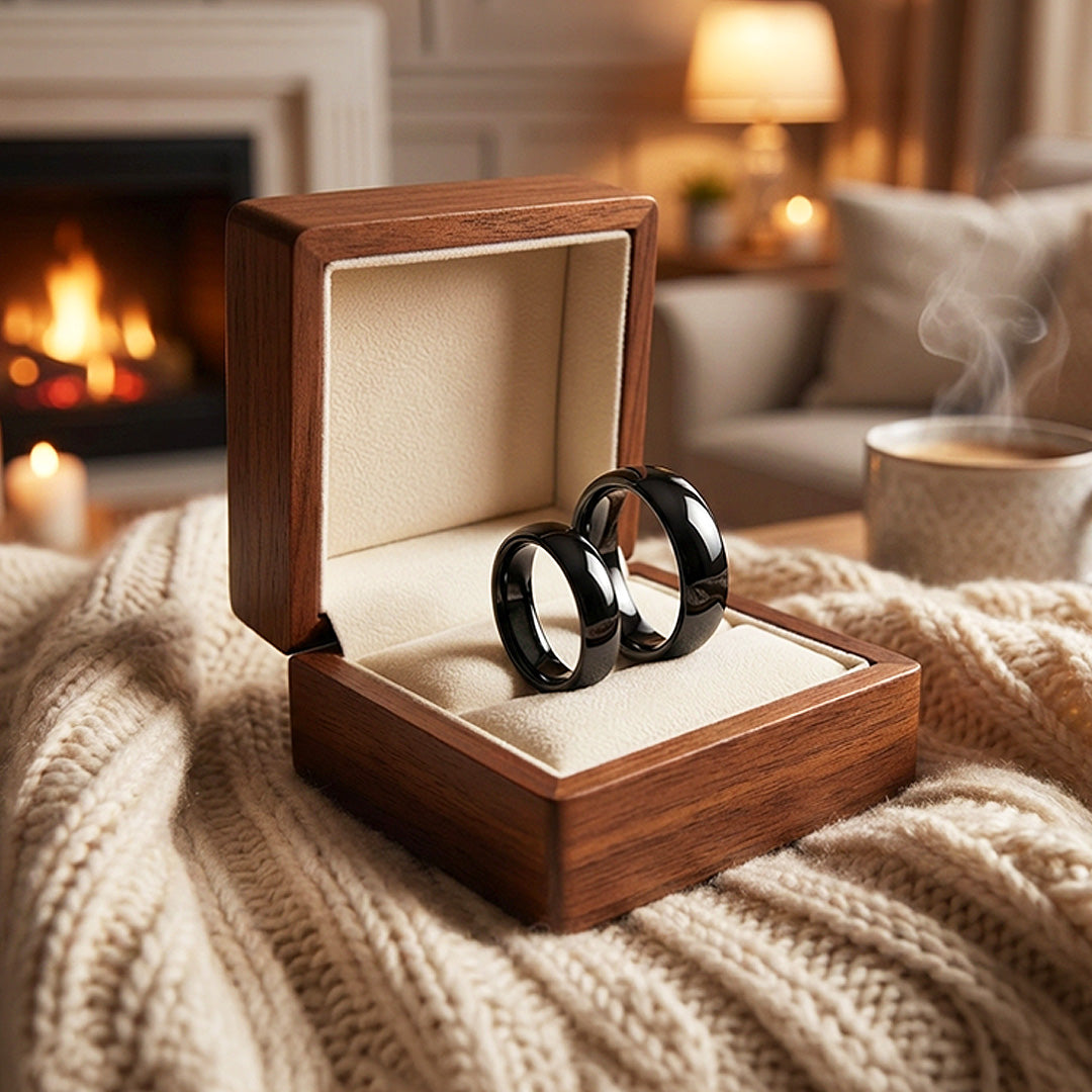 Magnate | Tungsten Couple Rings | Black Wedding Bands - Ring | Singapore Jewellery, Wedding Rings &amp; Gifts | Same Day Delivery | Tiara.com.sg