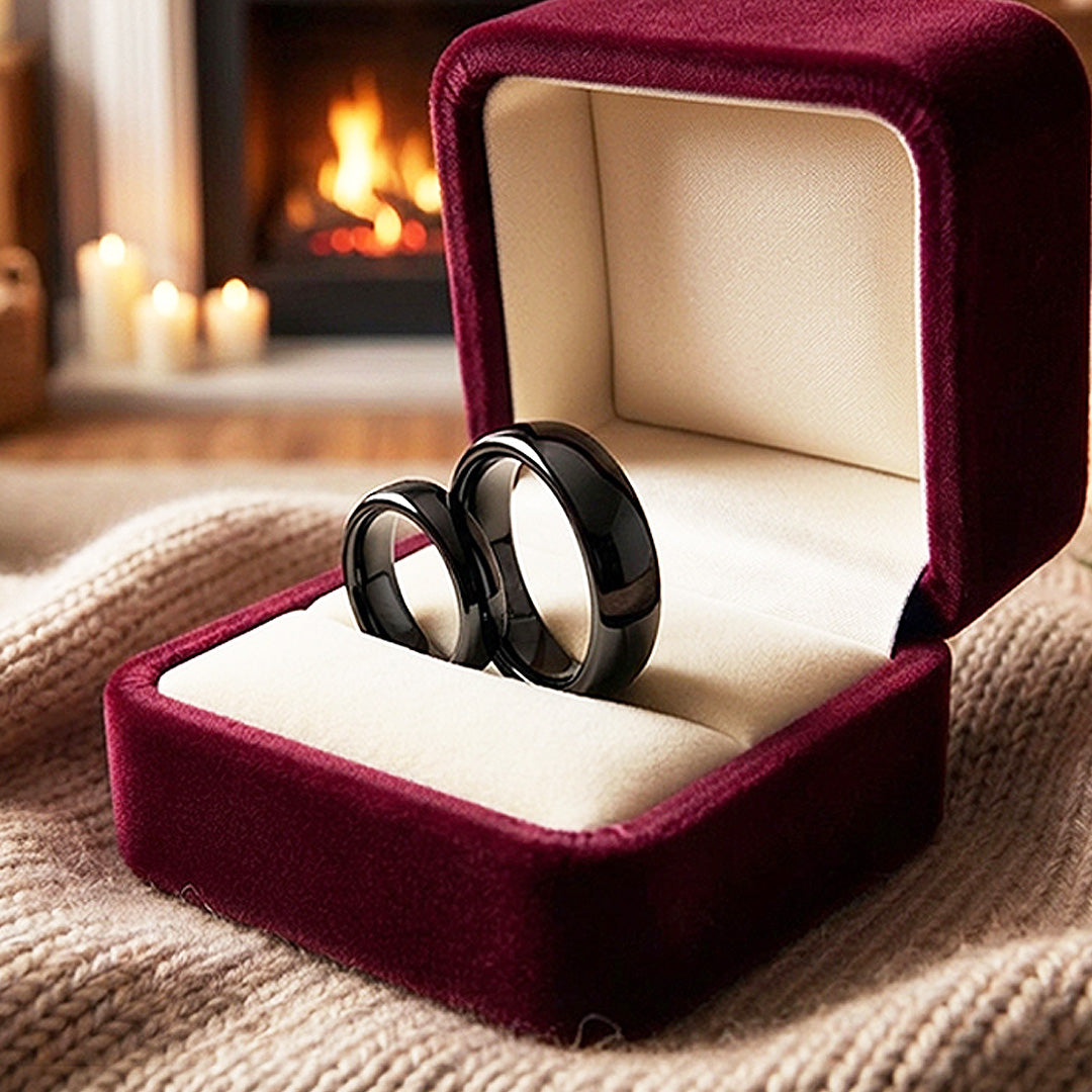 Magnate | Tungsten Couple Rings | Black Wedding Bands - Ring | Singapore Jewellery, Wedding Rings & Gifts | Same Day Delivery | Tiara.com.sg