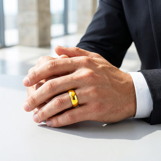 Midas Touch | High Polish Gold Domed Tungsten Carbide Ring