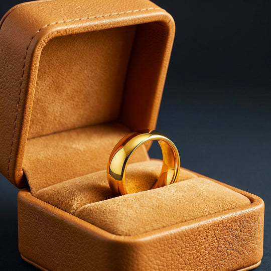 Midas Touch | High Polish Gold Domed Tungsten Carbide Ring