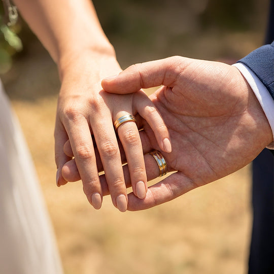 Mintage | Tungsten Couple Rings | Gold &amp; Silver Wedding Bands - Ring | Singapore Jewellery, Wedding Rings &amp; Gifts | Same Day Delivery | Tiara.com.sg