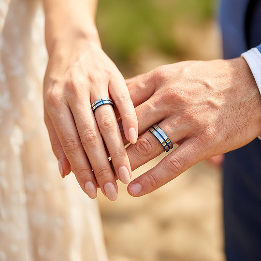 Niche | Tungsten Couple Rings | Silver Wedding Bands - Ring | Singapore Jewellery, Wedding Rings &amp; Gifts | Same Day Delivery | Tiara.com.sg