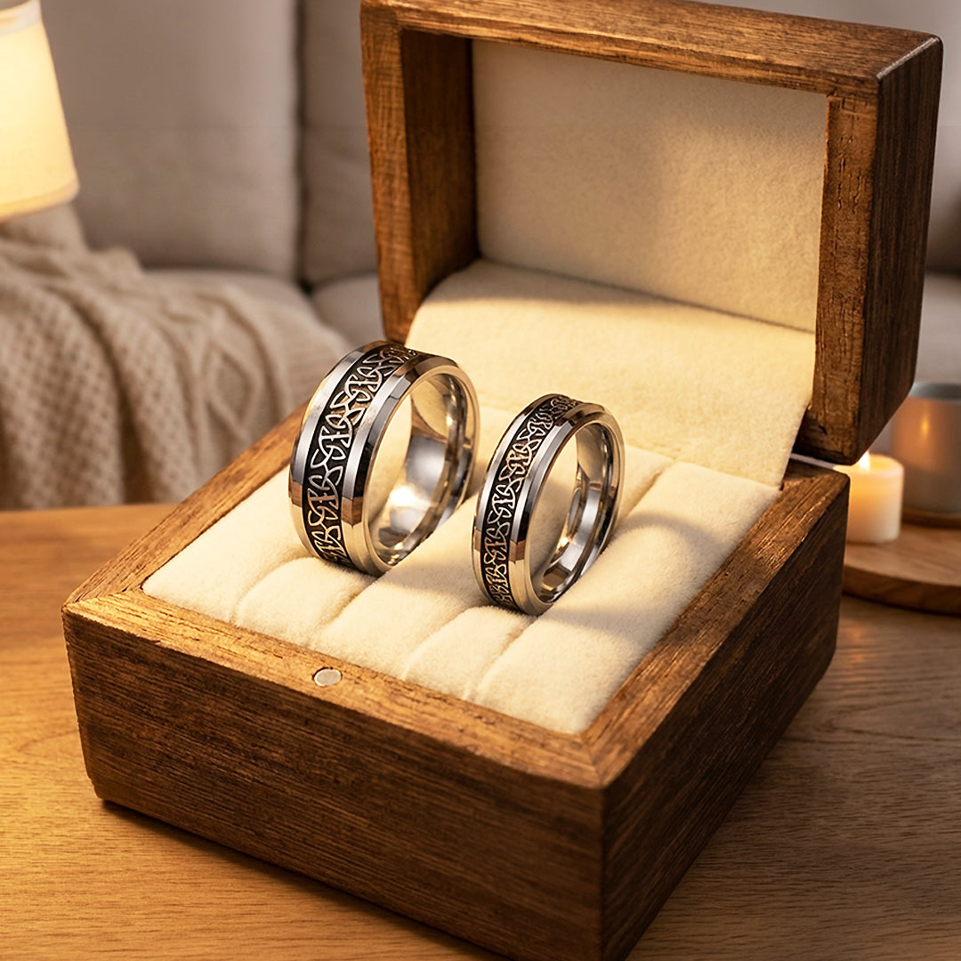 Nirvana | Tungsten Couple Rings | Silver Wedding Bands - Ring | Singapore Jewellery, Wedding Rings &amp; Gifts | Same Day Delivery | Tiara.com.sg