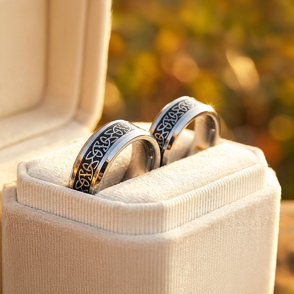 Nirvana | Tungsten Couple Rings | Silver Wedding Bands - Ring | Singapore Jewellery, Wedding Rings & Gifts | Same Day Delivery | Tiara.com.sg