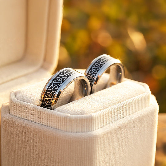 Nirvana | Tungsten Couple Rings | Silver Wedding Bands - Ring | Singapore Jewellery, Wedding Rings &amp; Gifts | Same Day Delivery | Tiara.com.sg