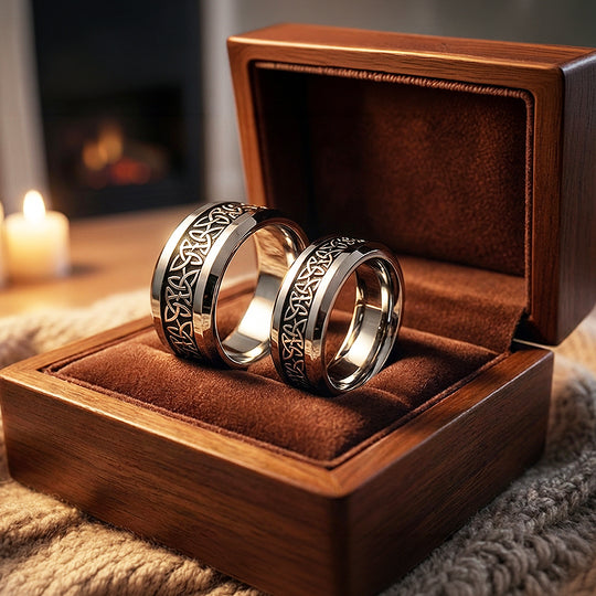 Nirvana | Tungsten Couple Rings | Silver Wedding Bands - Ring | Singapore Jewellery, Wedding Rings &amp; Gifts | Same Day Delivery | Tiara.com.sg