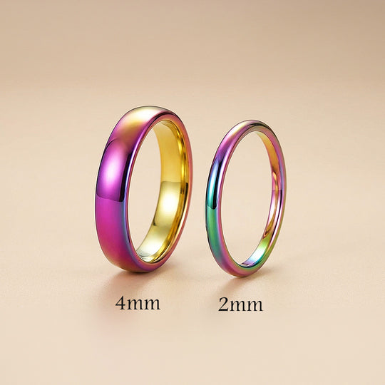 Northen Lights | Tungsten Couple Rings | Multicolour Wedding Bands - Ring | Singapore Jewellery, Wedding Rings &amp; Gifts | Same Day Delivery | Tiara.com.sg