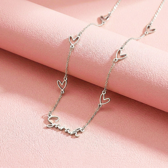Heart Accent Name Necklace | Personalised Necklace | Nova 1040