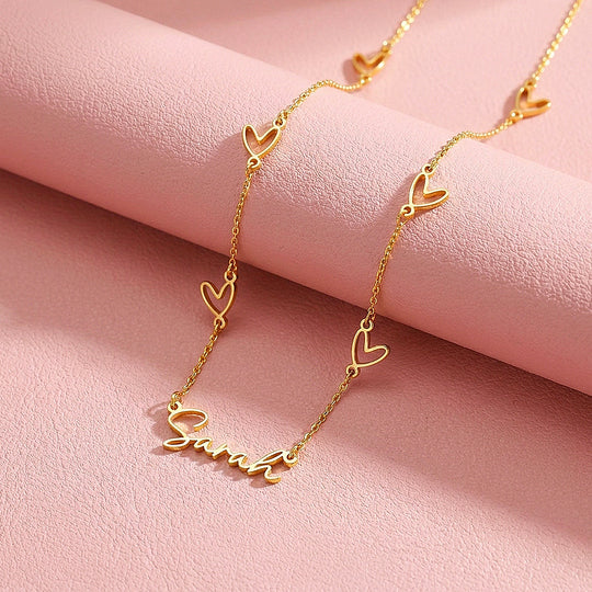 Heart Accent Name Necklace | Personalised Necklace | Nova 1040