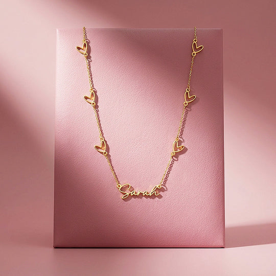 Heart Accent Name Necklace | Personalised Necklace | Nova 1040