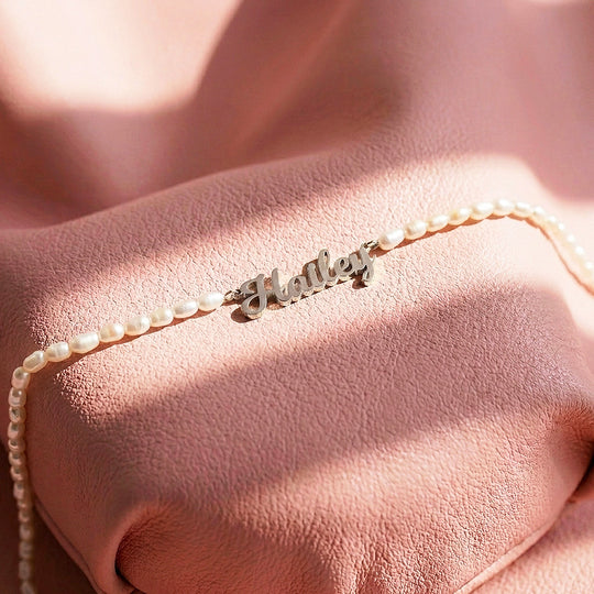 Pearl Name Necklace | Personalised Necklace | Nova1042