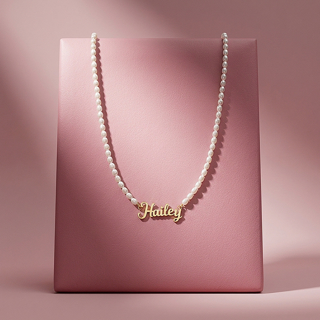 Pearl Name Necklace | Personalised Necklace | Nova1042