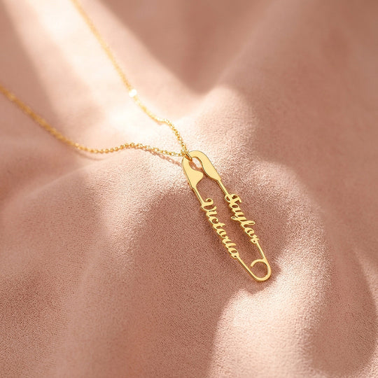 Safety Pin Necklace | Personalised Necklace | Nova1047