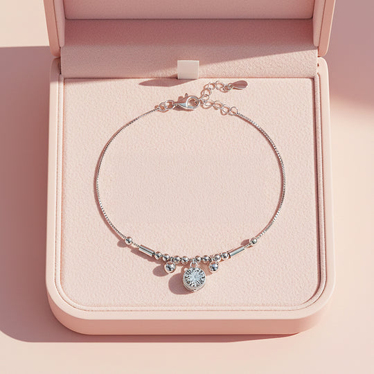 Bezel Geometric Charm Bracelet | Moissanite | Prm9163 - Bracelets | Singapore Jewellery, Wedding Rings &amp; Gifts | Same Day Delivery | Tiara.com.sg