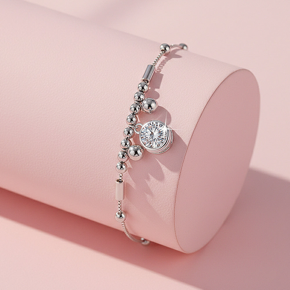 Bezel Geometric Charm Bracelet | Moissanite | Prm9163 - Bracelets | Singapore Jewellery, Wedding Rings & Gifts | Same Day Delivery | Tiara.com.sg