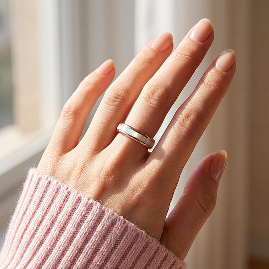 Pegacorn | Mother of Pearl Rose Gold Tungsten Carbide