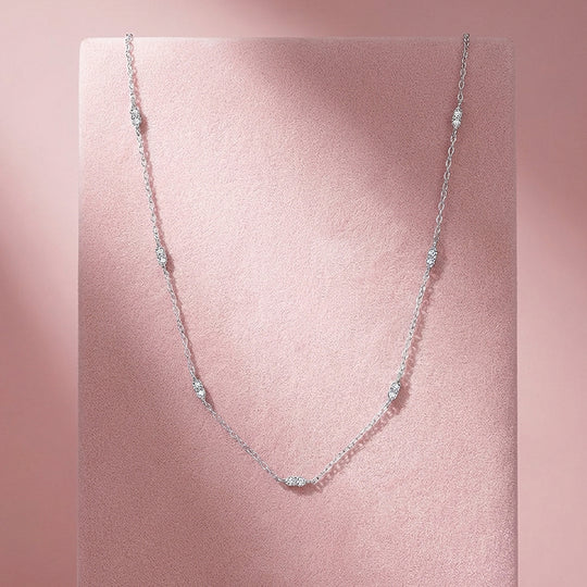 Horizontal Marquise Station Necklace | Prm2012