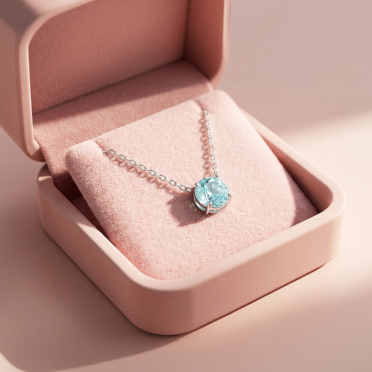 Solitaire Necklace | 925 Sterling Silver | Blue Rose-Cut | Prm2028 - Ring | Singapore Jewellery, Wedding Rings &amp; Gifts | Same Day Delivery | Tiara.com.sg