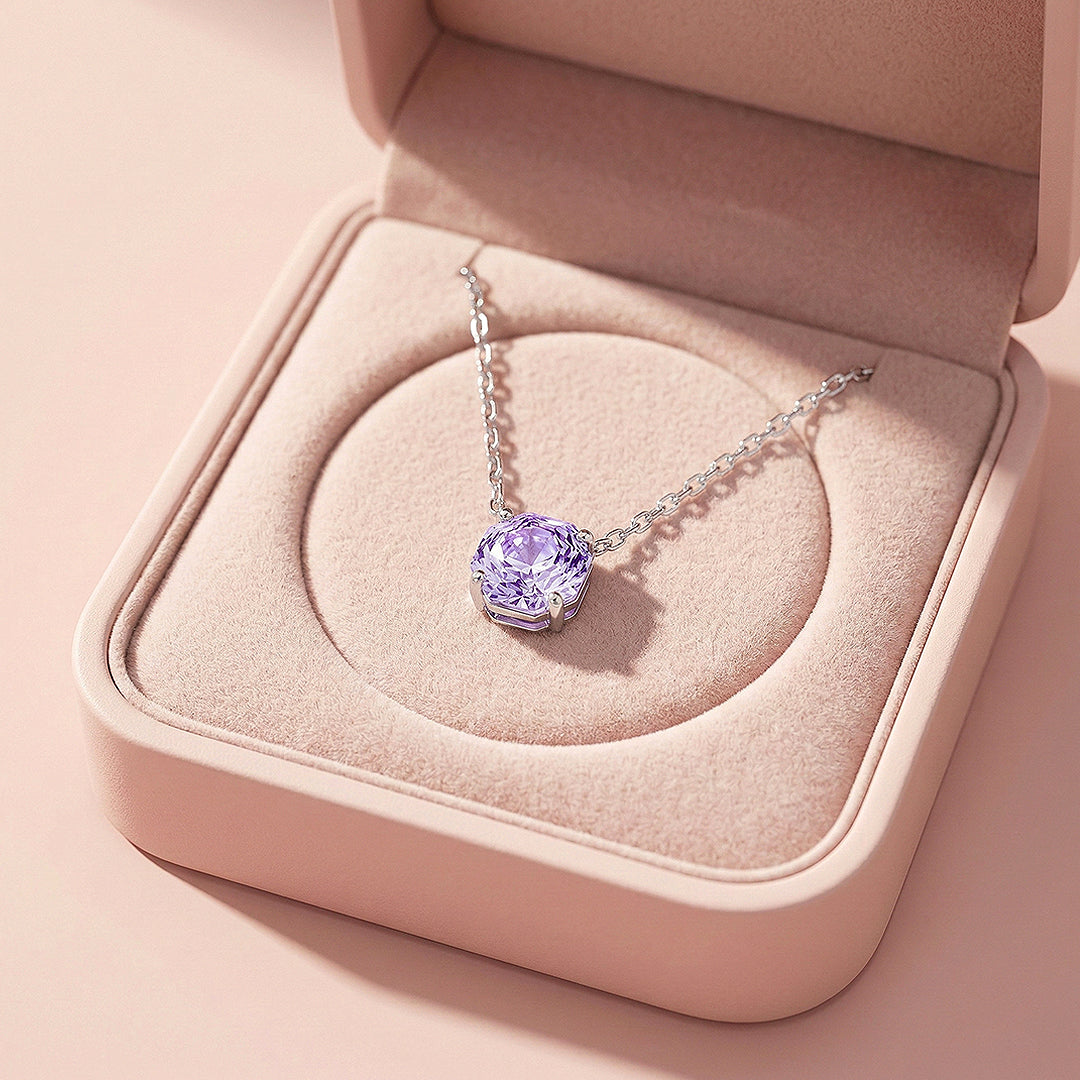 Solitaire Necklace | 925 Sterling Silver | Amethyst Rose-Cut | Prm2030 - Ring | Singapore Jewellery, Wedding Rings &amp; Gifts | Same Day Delivery | Tiara.com.sg