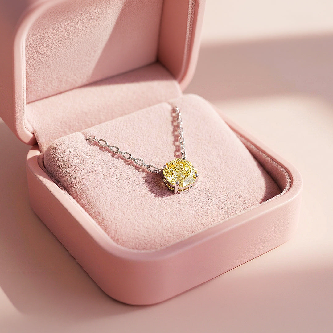 Solitaire Necklace | 925 Sterling Silver | Canary Rose-Cut | Prm2031 - Ring | Singapore Jewellery, Wedding Rings &amp; Gifts | Same Day Delivery | Tiara.com.sg
