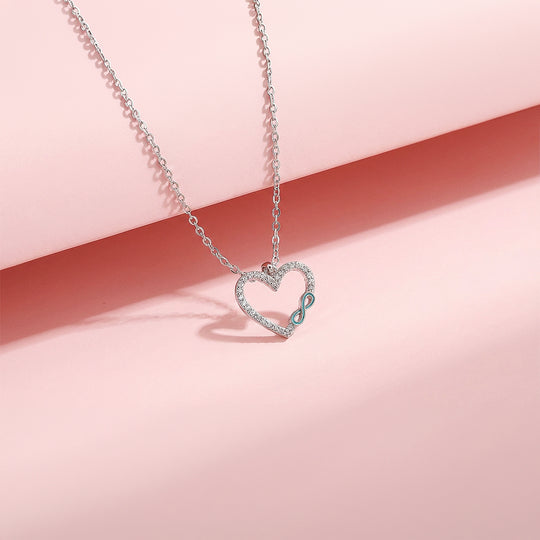 Infinity Heart Necklace | 925 Sterling Silver | Cubic Zirconia | Prm2033 - Ring | Singapore Jewellery, Wedding Rings &amp; Gifts | Same Day Delivery | Tiara.com.sg
