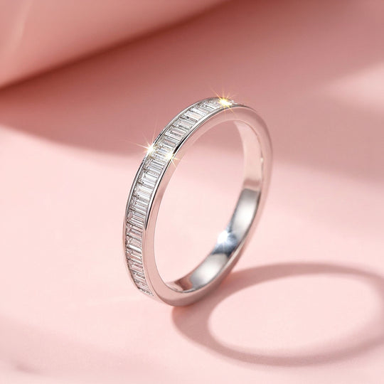 Baguette Eternity Ring | Moissanite | 925 Silver | Prm5001