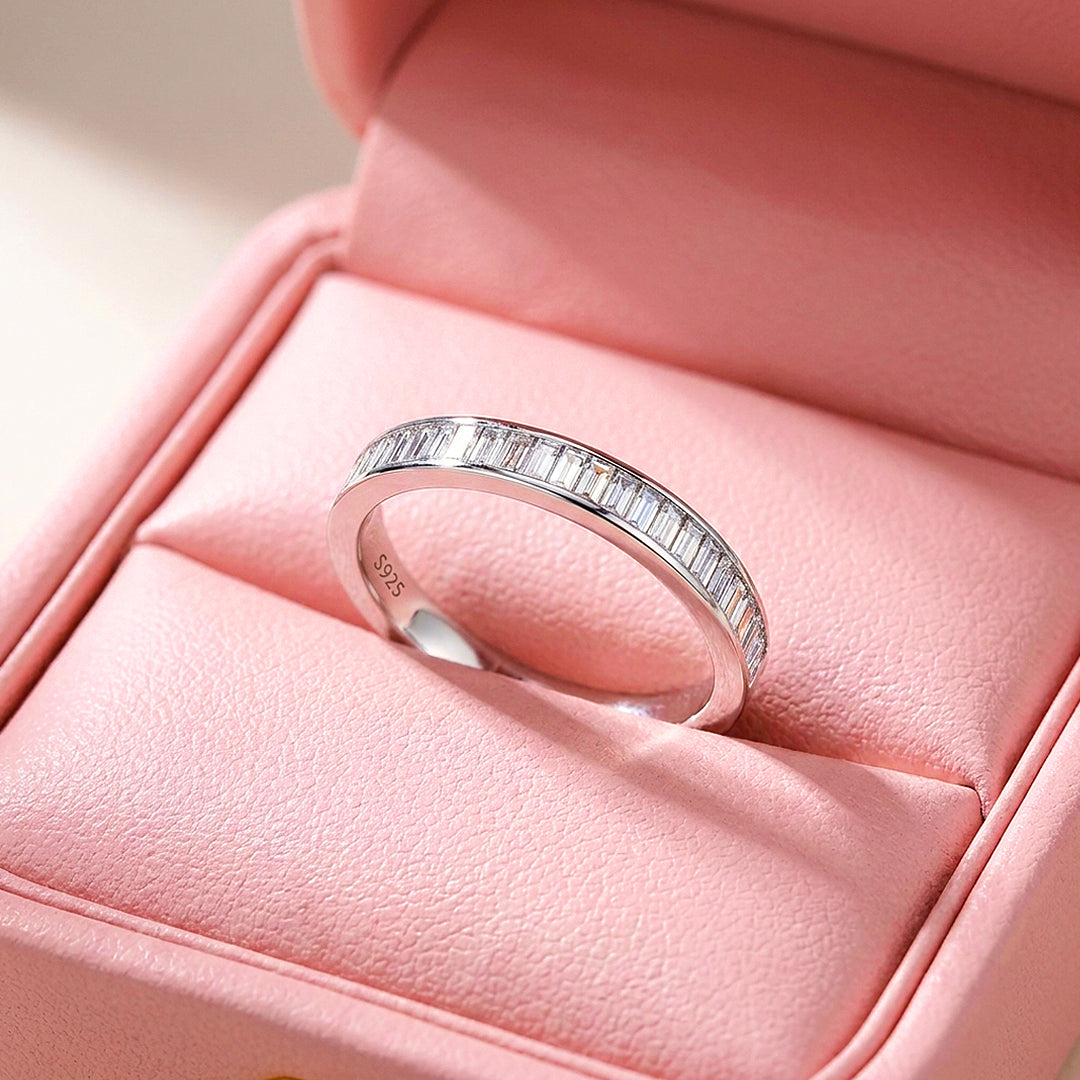Baguette Eternity Ring | Moissanite | 925 Silver | Prm5001