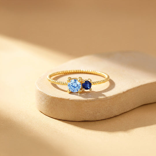 Dual-Stone Twisted Band Ring | Diamond Simulant | 925 Sterling Silver | Prm5008