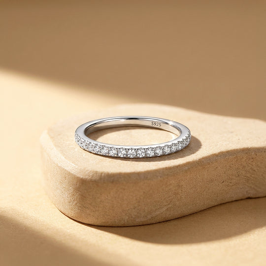 Pavé Eternity Band Ring | Moissanite | 925 Sterling Silver | Prm5032