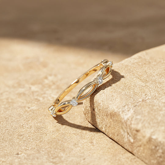 Open Marquise Moissanite Band Ring | 925 Sterling Silver | PRM5047