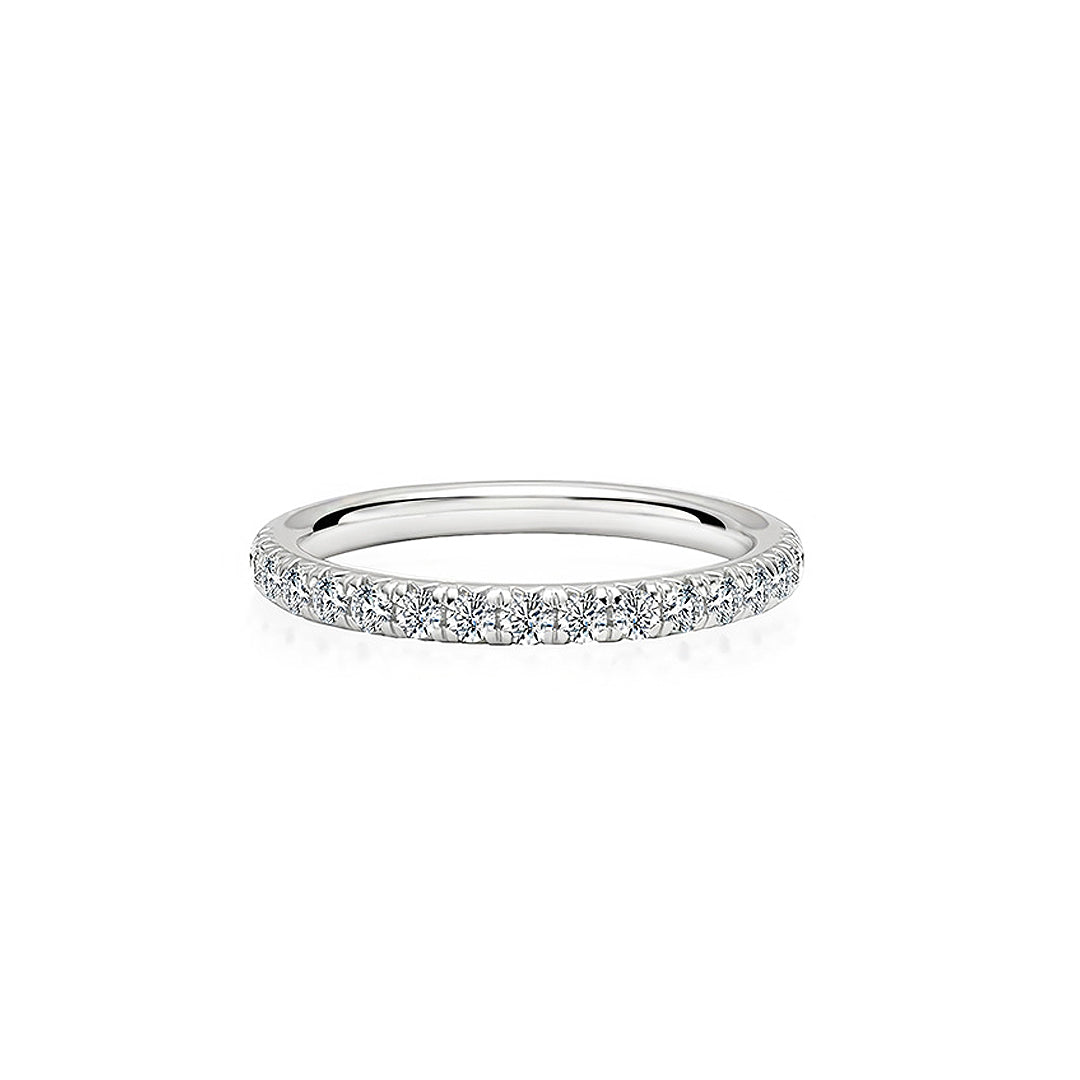 Round Slim Pavé Eternity Band | Moissanite | 925 Sterling Silver | Prm7148 - Ring | Singapore Jewellery, Wedding Rings &amp; Gifts | Same Day Delivery | Tiara.com.sg