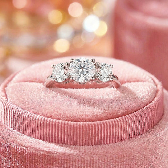 Trilogy Moissanite Women Ring | 925 Sterling Silver | PRM7151