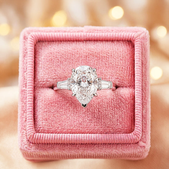 Pear Cut Three-Stone Women Ring | 925 Sterling Silver | PRM7179